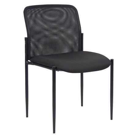 OFFICESOURCE Crossway Collection Armless Side Chair with Black Frame 2028FBK